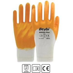 BEYBİ KN350 FLEX LİKRALI ÖRME ELDİVEN SARI NO:9