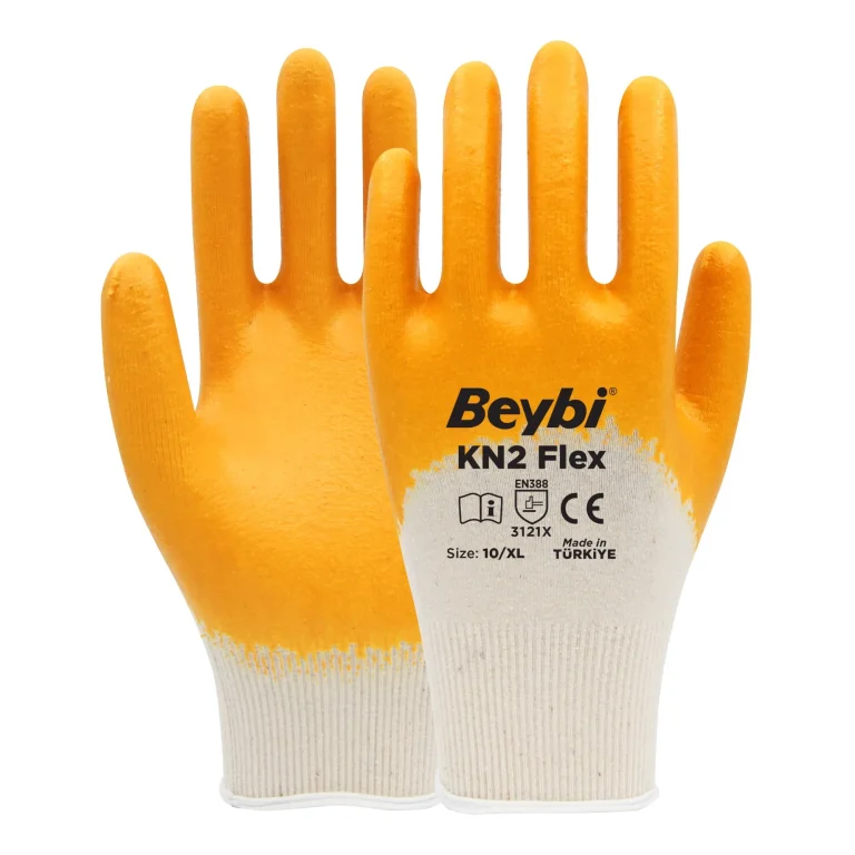 BEYBİ KN2 FLEX NİTRİL ELDİVEN SARI NO: 9