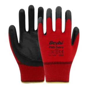 BEYBİ PN5 ZEBRA ELDİVEN KIRMIZI-SİYAH NO: 10