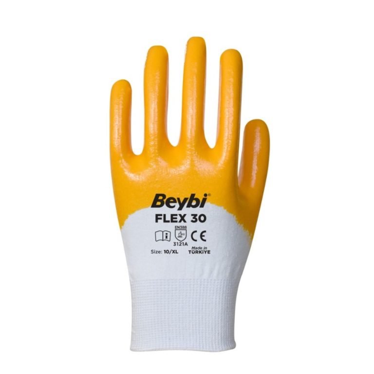 BEYBİ FLEX30 NİTRİL ELDİVEN SARI NO: 10