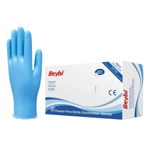BEYBİ MAVİ PUDRASIZ NİTRİL MUAYENE ELDİVENİ M