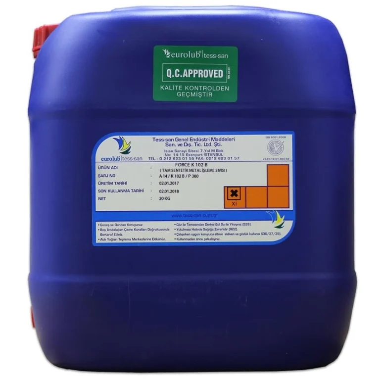Eurolub Force K-102 B 20 Kg Tam Sentetik Soğutma Sıvısı