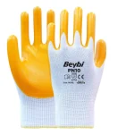 BEYBİ PN10 NAYLON NİTRİL ELDİVEN SARI NO: 9