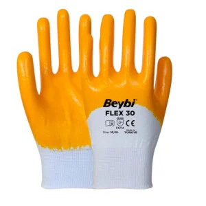 BEYBİ FLEX30 NİTRİL ELDİVEN SARI NO: 10
