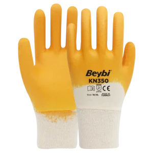 BEYBİ KN350 NİTRİL ELDİVEN SARI NO: 9