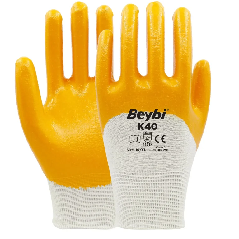BEYBİ K40 NİTRİL ELDİVEN SARI NO:9