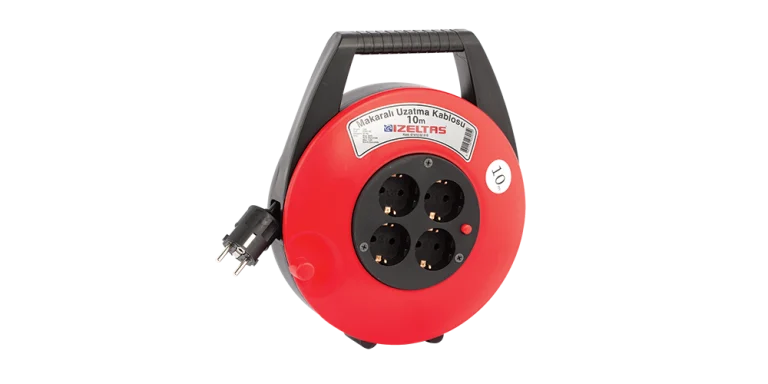 Makaralı Uzatma Kablosu 5m ( El Tipi )