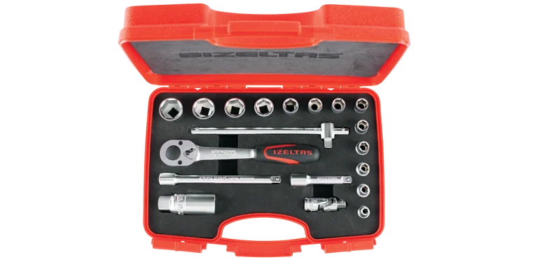 3/8” Altı Köşe Lokma Anahtar Takımı (19 parça, mm)