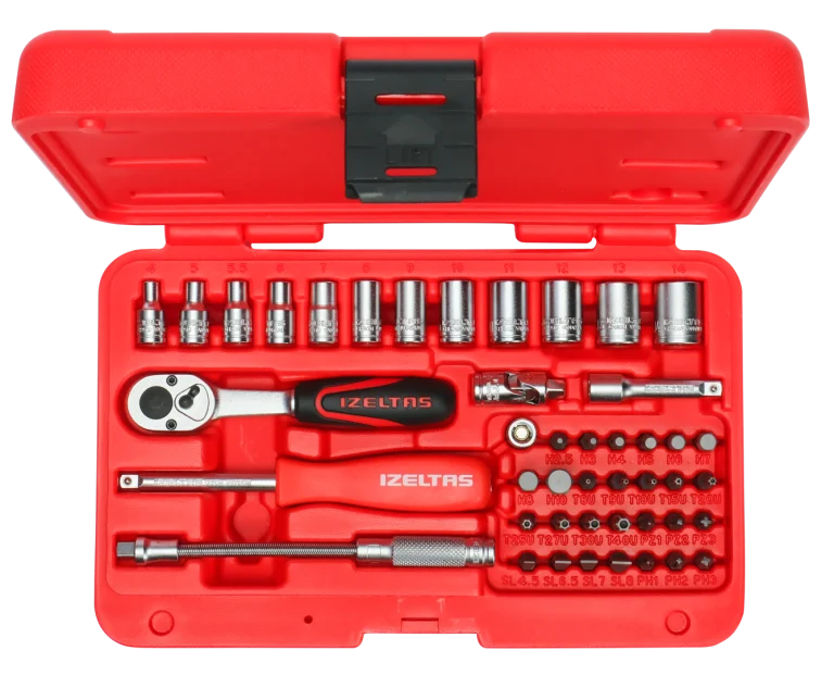 Altı Köşe Lokma Anahtar ve Bits Set (45 parça, mm)