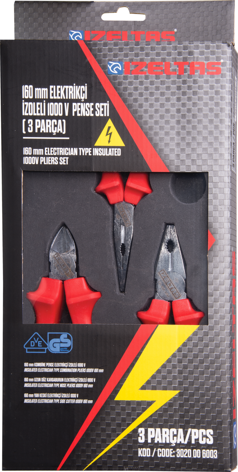 1000V İzoleli Elektrikçi Seti (3 Parça)