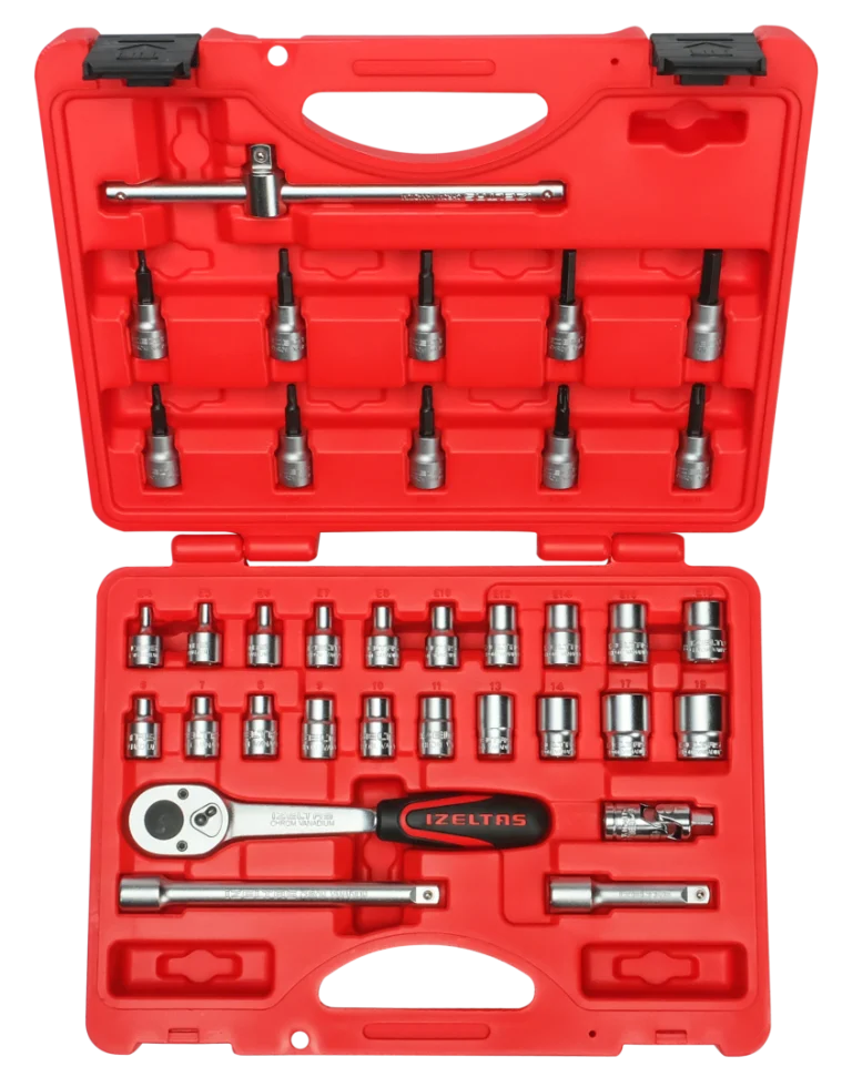 3/8” Altı Köşe Lokma Anahtar & Lokma Allen Set (35 parça, mm)