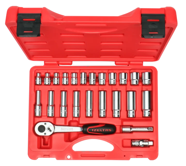 3/8” Altı Köşe Lokma Anahtar Set (24 parça, mm)