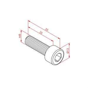 İmbus Cıvata M8x25