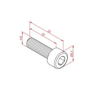 İmbus Cıvata M5x20