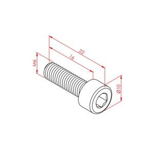 İmbus Cıvata M6x16