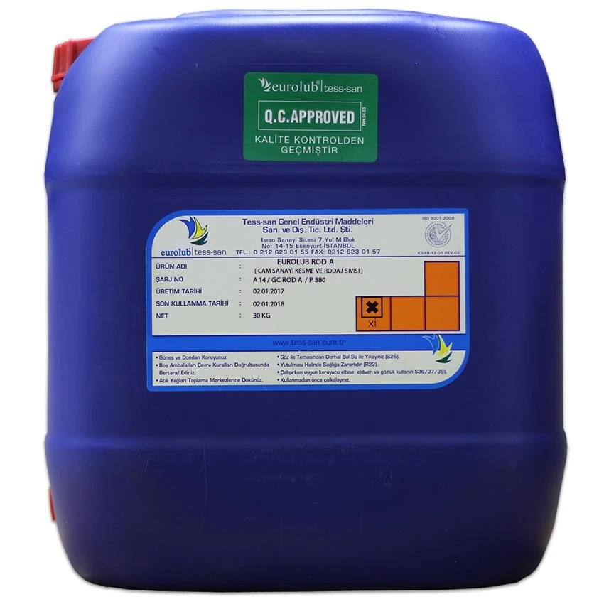 Eurolub ROD A 30 Kg Cam Kesme ve Rodaj Sıvısı Eurolub ROD A 30 Kg Cam Kesme ve Rodaj Sıvısı