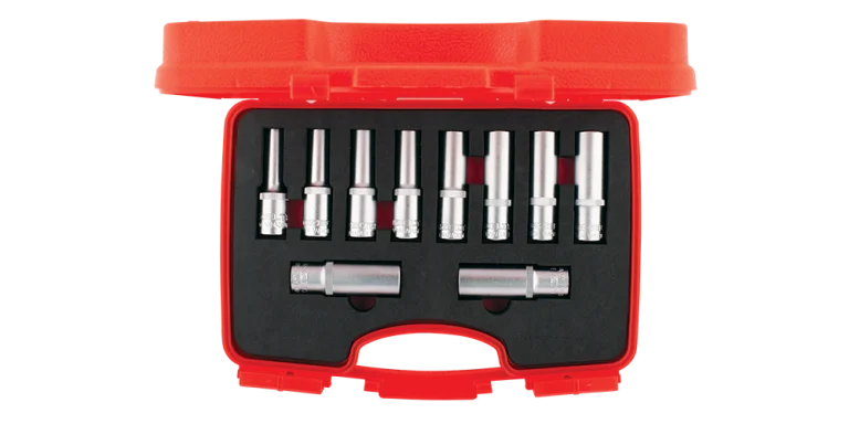 1/2” Altı Köşe Derin Lokma Anahtar Takımı (10 parça mm)